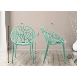 CLP Set van 2 Tuinstoel Hope Kunststof - lichtgroen New