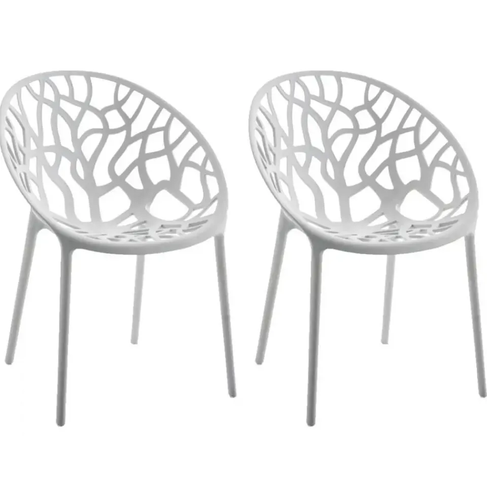 CLP Set van 2 Tuinstoel Hope Kunststof - licht grijs Best