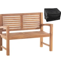 CLP Teakbank Teakbank 120 cm mit Abdeckhaube 120 cm Discount