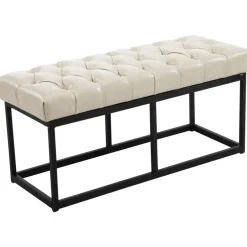 CLP 2-zits Bankje Amun 100 cm - creme Clearance