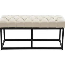 CLP 2-zits Bankje Amun 100 cm - creme Clearance