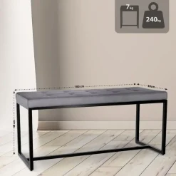 CLP 2-zits Bankje Barci 100 cm - donkergrijs Online