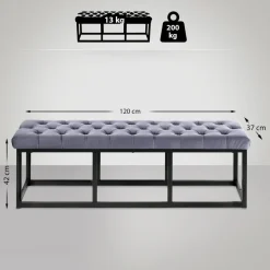 CLP 2-zits Bankje Polson 120 cm - grijs Sale