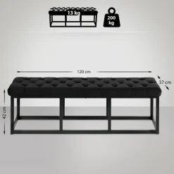 CLP 2-zits Bankje Polson 120 cm - zwart Hot