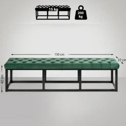 CLP 2-zits Bankje Polson 150 cm - groen Discount