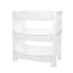 CM keuken opbergrek - 3-laags - wit - kunststof - 47 x 41 x30 New