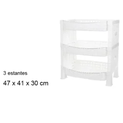 CM keuken opbergrek - 3-laags - wit - kunststof - 47 x 41 x30 New