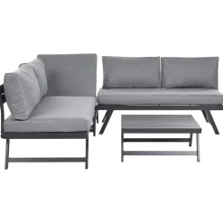 Beliani COCCORINO - Tuinset - Grijs - Aluminium Clearance