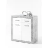 Emob Commode Inga 82 cm met 2 deuren & 2 lades - beton/wit Best