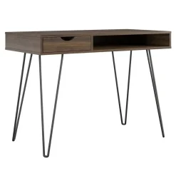 Novogratz Concord - Bureau met 1 lade in walnoot spaanplaat Sale