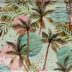 Concorde Dienblad/serveer tray Tropical Holiday - roze/groen - 42 x 29 cm Outlet