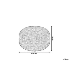 Beliani CONRAD S - Poef - Donkergrijs - 40 cm - Katoen Clearance