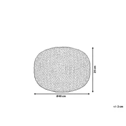Beliani CONRAD S - Poef - Donkergrijs - 40 cm - Katoen Clearance