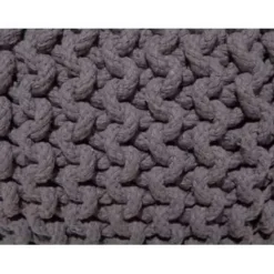 Beliani CONRAD S - Poef - Donkergrijs - 40 cm - Katoen Clearance