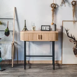 Nordlys Console met 2 deuren van essen en metaal New