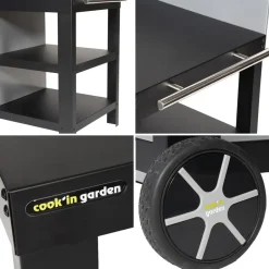 COOK'IN GARDEN - Desserte noire NOVA pour plancha New