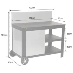 COOK'IN GARDEN - Desserte noire NOVA pour plancha New