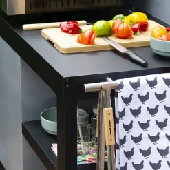 COOK'IN GARDEN - Desserte noire NOVA pour plancha New