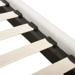 Beliani CORIO - Tweepersoonsbed - Wit - 140 x 200 cm - Bouclé Outlet