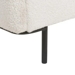 Beliani CORIO - Tweepersoonsbed - Wit - 140 x 200 cm - Bouclé Outlet