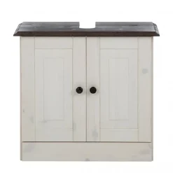 Loft24 Cornelia - Wastafelonderkast met 2 deuren in wit gelakt grenen Clearance