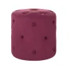 Beliani COROLLA - Poef - Rood - 40 cm - Fluweel Online