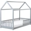 Beliani COSSAYE - Kinderbed - Grijs - 90 x 200 cm - Grenenhout Clearance