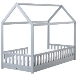 Beliani COSSAYE - Kinderbed - Grijs - 90 x 200 cm - Grenenhout Clearance