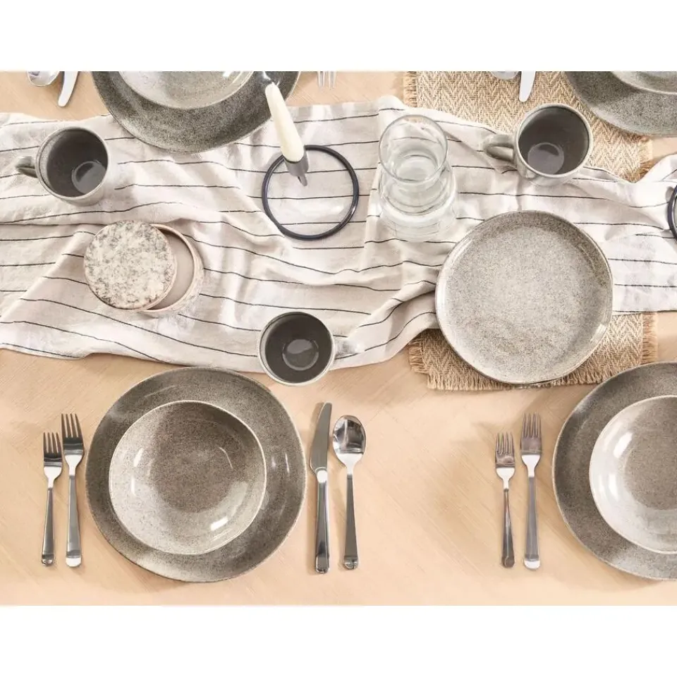 Leen Bakker COSTMARY - Bijzetborden set van 8 - Grijs - Steengoed Sale