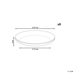 Leen Bakker COSTMARY - Bijzetborden set van 8 - Grijs - Steengoed Sale