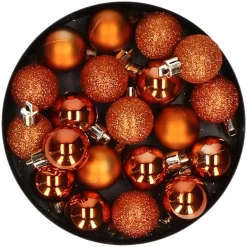 Cosy & Trendy Kerstballen - 20x - oranje - 3 cm Discount