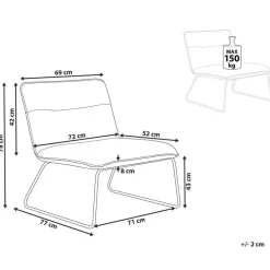 Beliani COTULLA - Fauteuil - Wit - Bouclé New