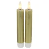 Countryfield Led kaarsen/dinerkaarsen - 2x stuks - goud - 15 cm Sale