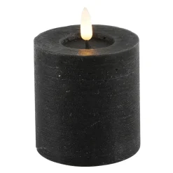 Countryfield LED kaars/stompkaars - zwart - D7,5 x H8 cm - timer Clearance