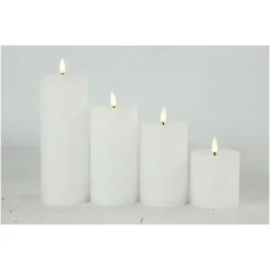 Countryfield LED kaars/stompkaars - wit - D7,5 x H12,5 cm - timer Sale