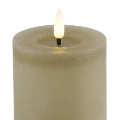 Countryfield LED kaars/stompkaars - beige - D7,5 x H8 cm - timer New
