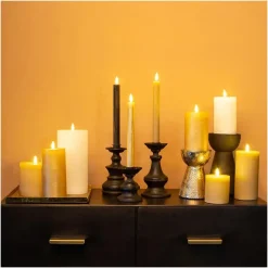 Countryfield LED kaars/stompkaars - beige - D7,5 x H8 cm - timer New