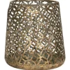 Countryfield Luxe theelichthouder - metaal - brons - D12 x H13 cm Best