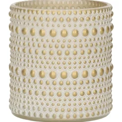 Countryfield theelichthouder/kaarsenhouder - creme/goud - H8 cm Online