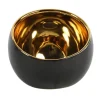 Countryfield theelichthouder/kaarsenhouder - zwart/goud - 13.5 cm Best