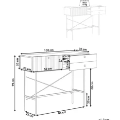 Leen Bakker COVENTRY - Sidetable - Zwart - MDF Sale