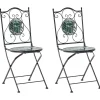 Beliani COZZANA - Tuinstoel set van 2 - Zwart - Metaal Outlet