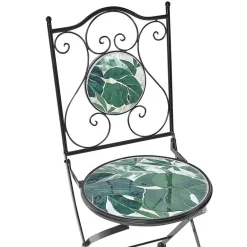 Beliani COZZANA - Tuinstoel set van 2 - Zwart - Metaal Outlet