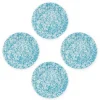 Merkloos Crow Canyon Home Dinerborden Splatter - Set van 4 - Turquoise Discount