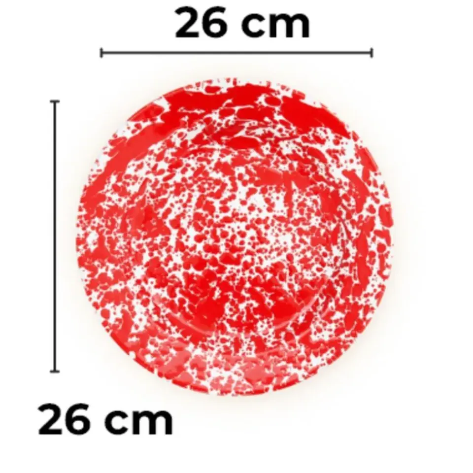 Merkloos Crow Canyon Home Dinerborden Splatter - Set van 4 - Rood Online