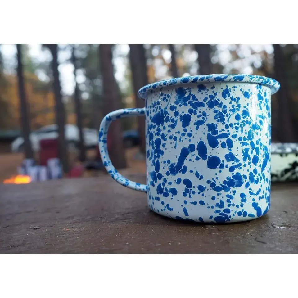 Merkloos Crow Canyon Home Mokkenset Splatter - 4 Stuks - Rood Best