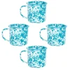 Merkloos Crow Canyon Home Mokkenset Splatter - 4 Stuks - Turquoise Sale
