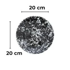 Merkloos Crow Canyon Home Saladeborden Splatter - Set van 4 - Rood Clearance