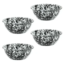 Merkloos Crow Canyon Home Serviesset Splatter - 4-delig - Zwart Outlet