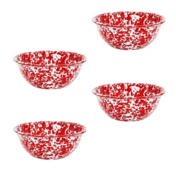Merkloos Crow Canyon Home Serviesset Splatter - 4-delig - Rood Sale